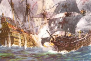 The defeat of the Armada in 1588